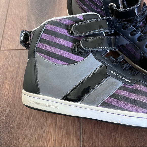 Creative Recreation leather black & purple high top sneakers, size 10L - Picture 9 of 10